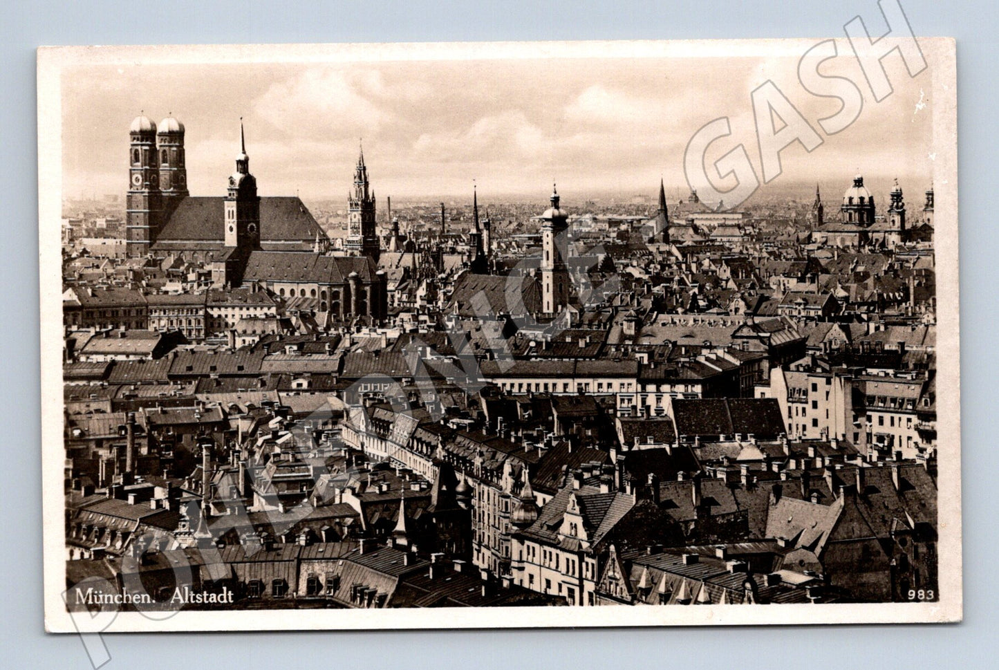 Pohlednice Mnichov Altstadt panorama Německo (M16530)