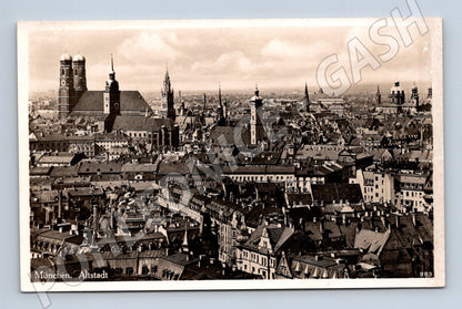 Pohlednice Mnichov Altstadt panorama Německo (M16530)