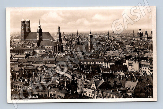 Pohlednice Mnichov Altstadt panorama Německo (M16530)