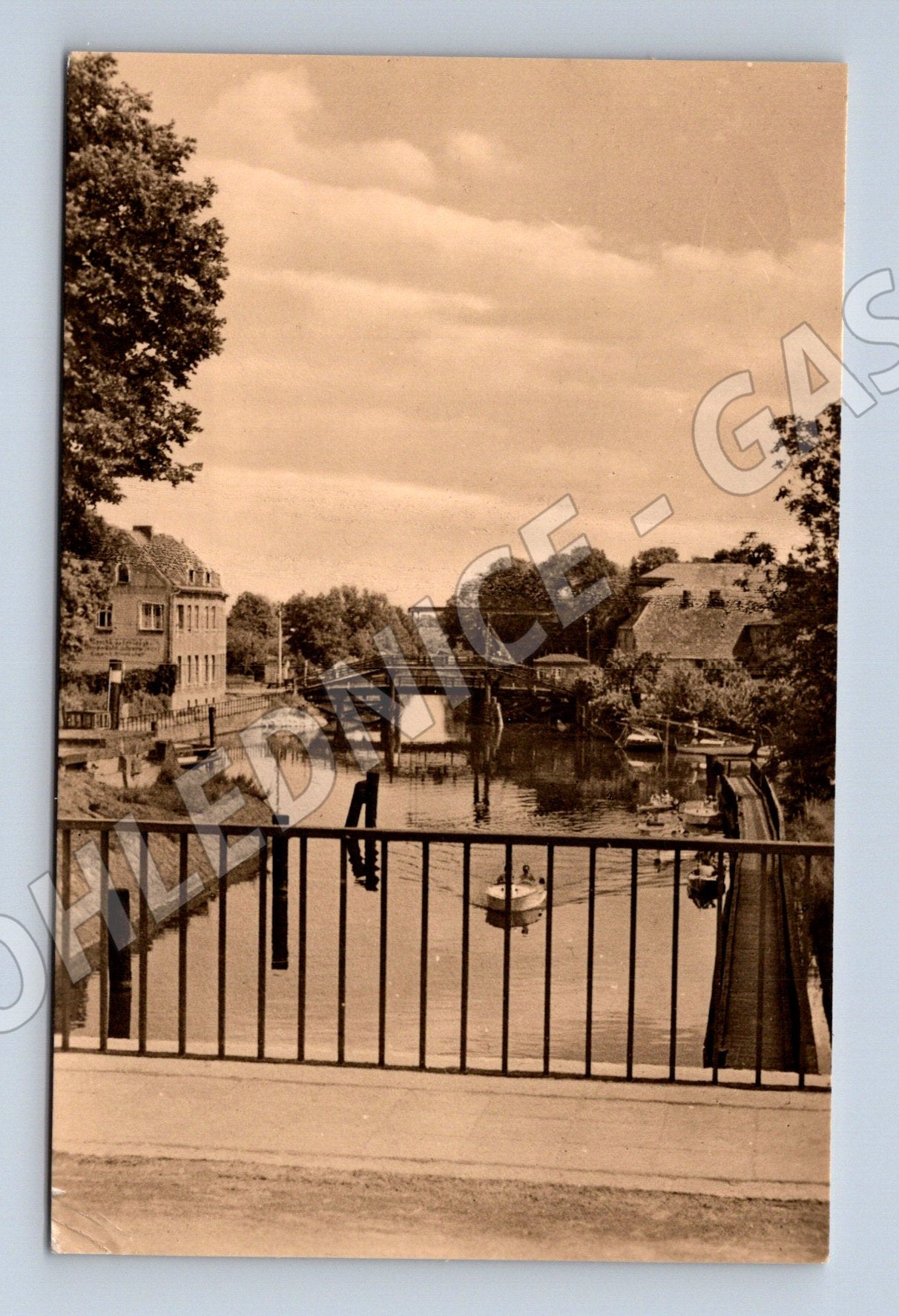 Pohlednice Zehdenick most vodní doprava DDR (M16535)