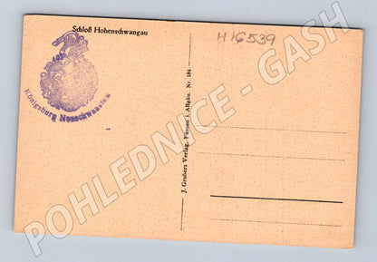 Pohlednice Hohenschwangau Německo čb (M16539)