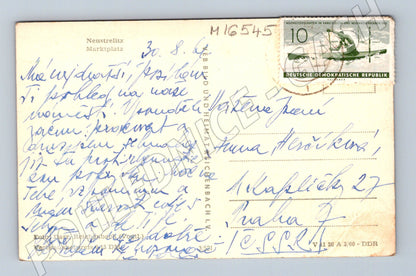 Pohlednice Neustrelitz náměstí 1961 DDR (M16545)