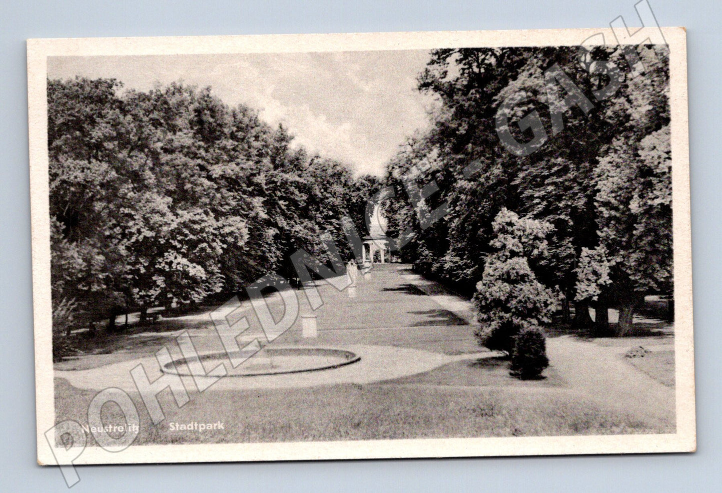 Pohlednice Neustrelitz Stadtpark Německo (M16546)