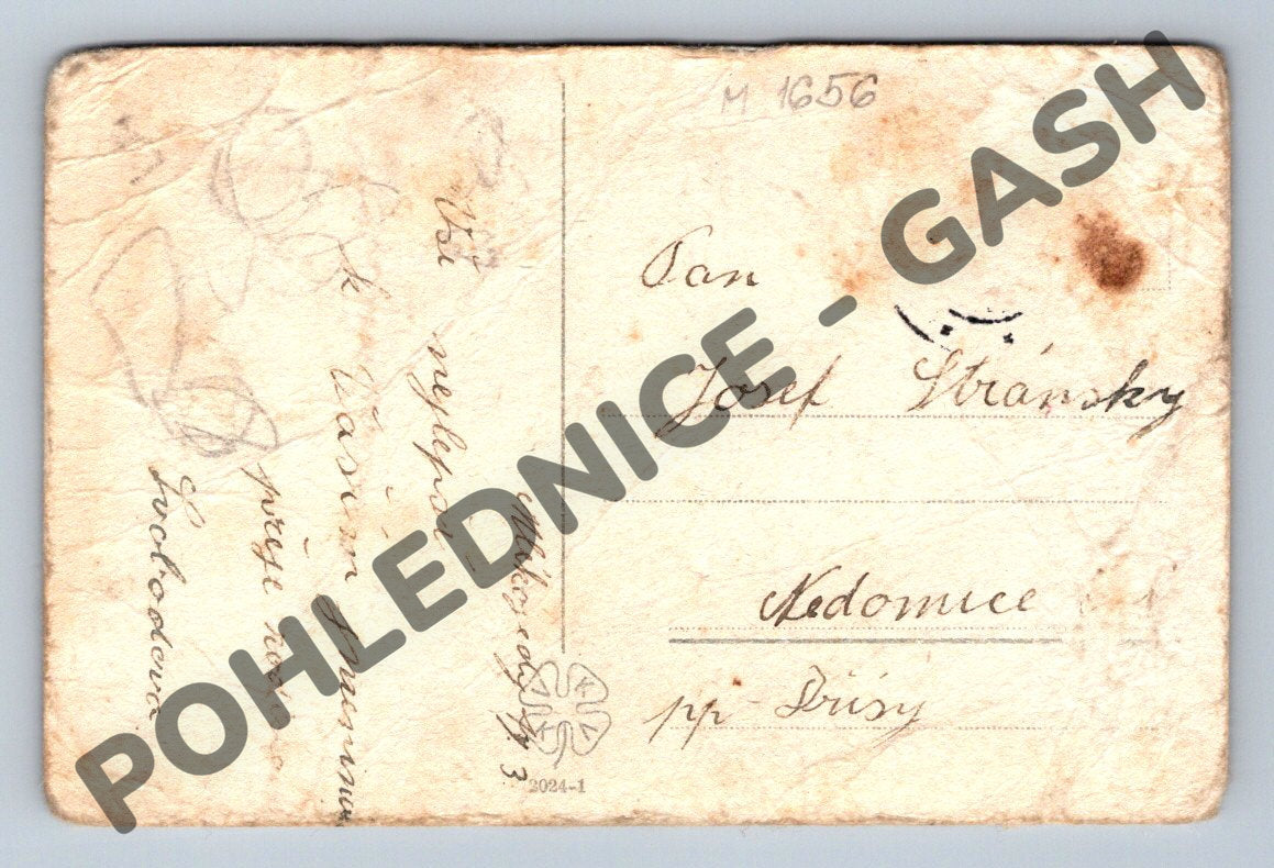 Pohlednice folklorní pár v krojích 1947 (M1656)