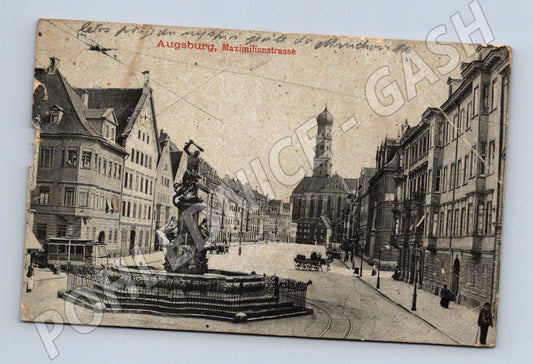 Pohlednice Augsburg Maximilianstrasse 1911 (M16560)