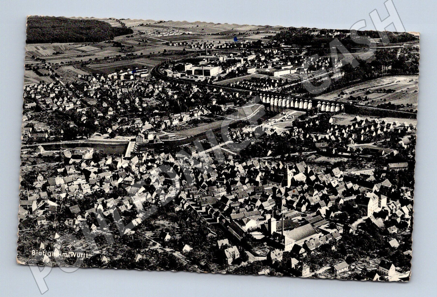 Pohlednice Bietigheim letecký pohled Německo (M16562)
