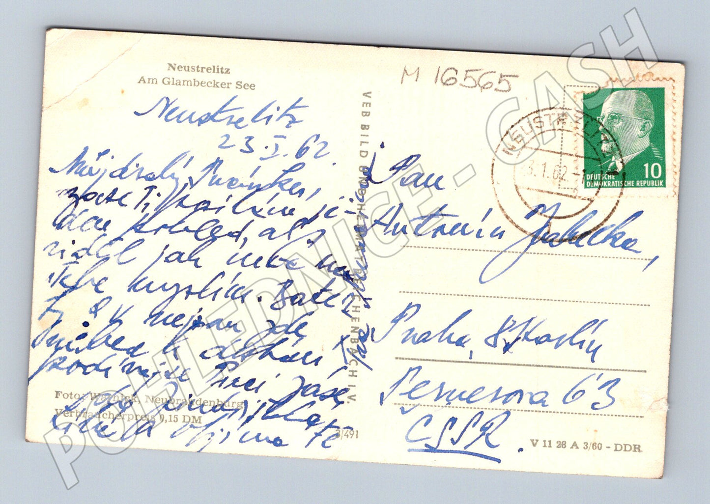 Pohlednice Neustrelitz Glambecker See DDR (M16565)