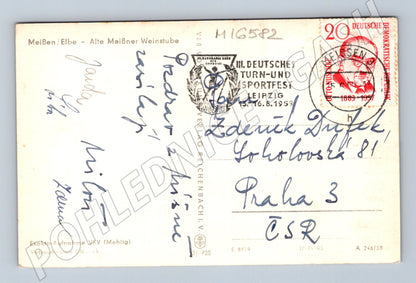 Pohlednice Meißen Elbe Weinstube 1959 (M16582)