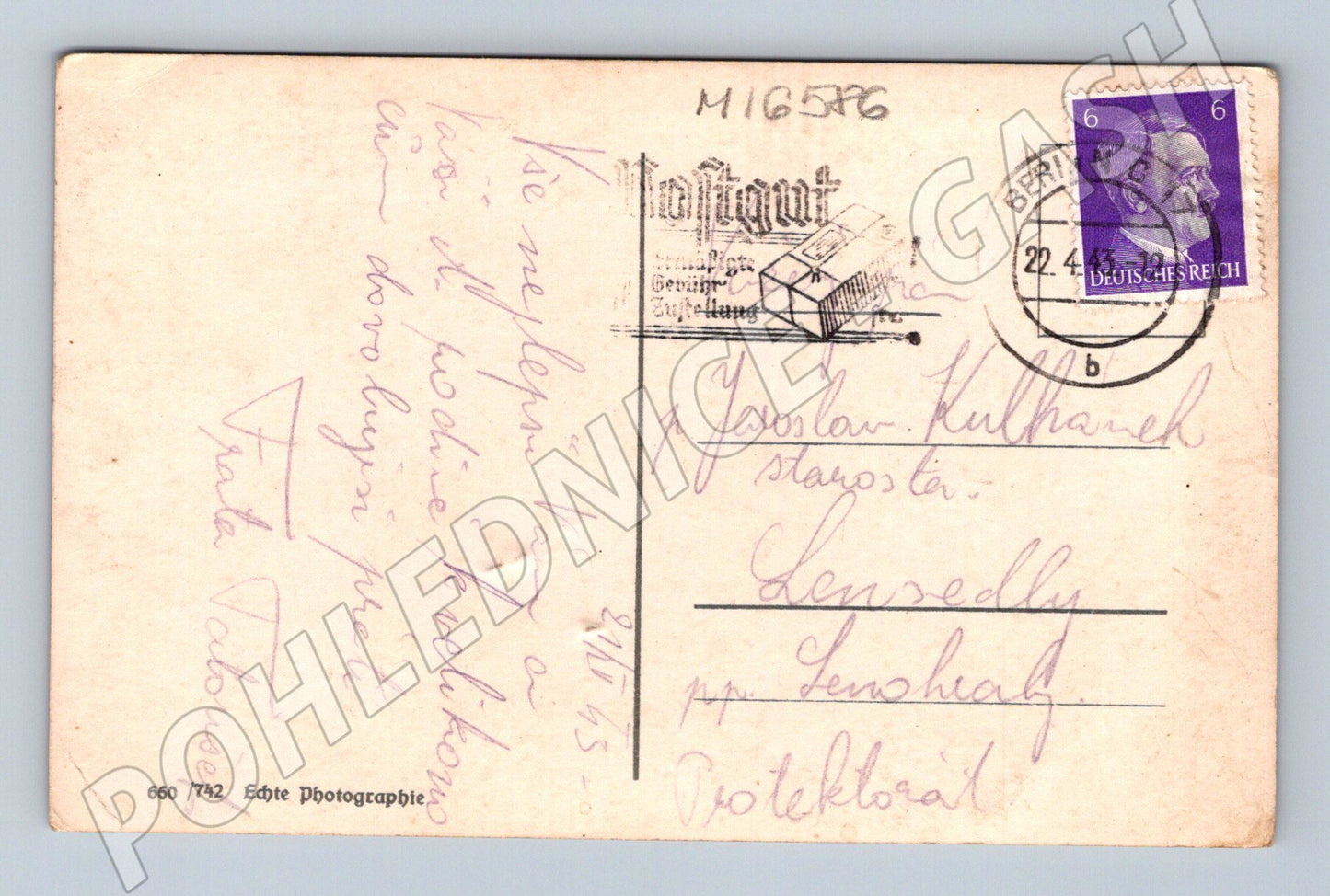 Pohlednice Berlín Dom 1943 Protektorát (M16586)