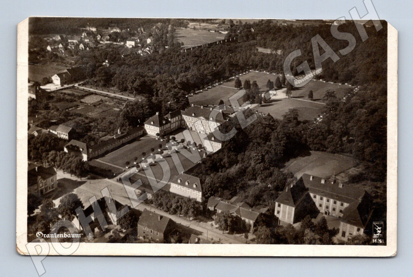 Pohlednice Oranienbaum zámek letecký pohled (M16596)