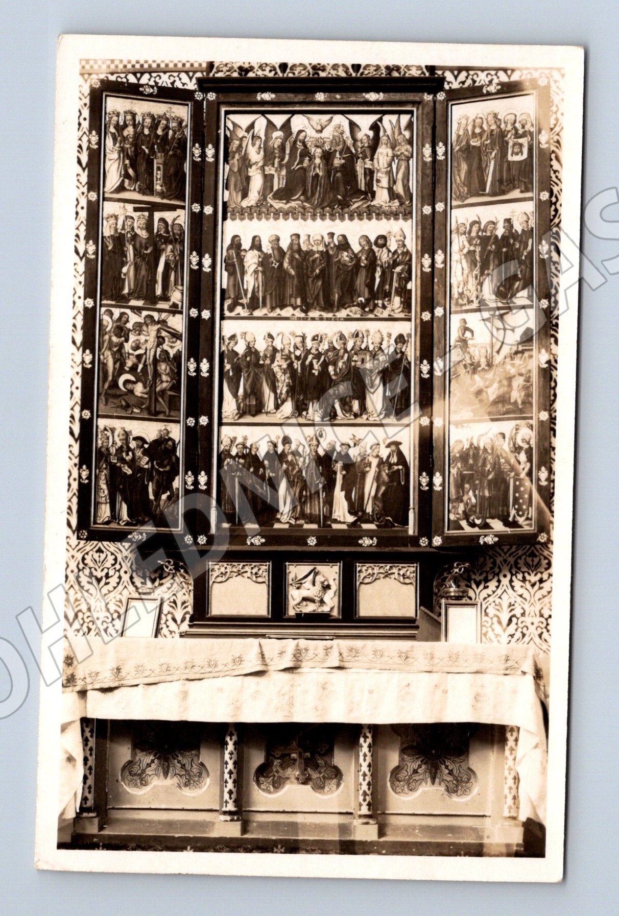 Pohlednice Reichenau Mittelzell oltář 1929 (M16601)