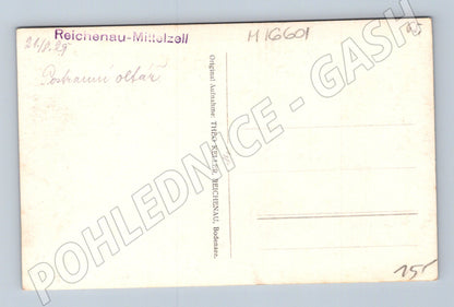 Pohlednice Reichenau Mittelzell oltář 1929 (M16601)