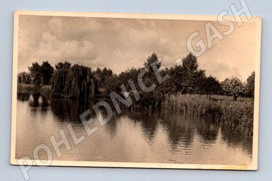 Pohlednice Bad Hamm 1938 řeka stromy (M16606)