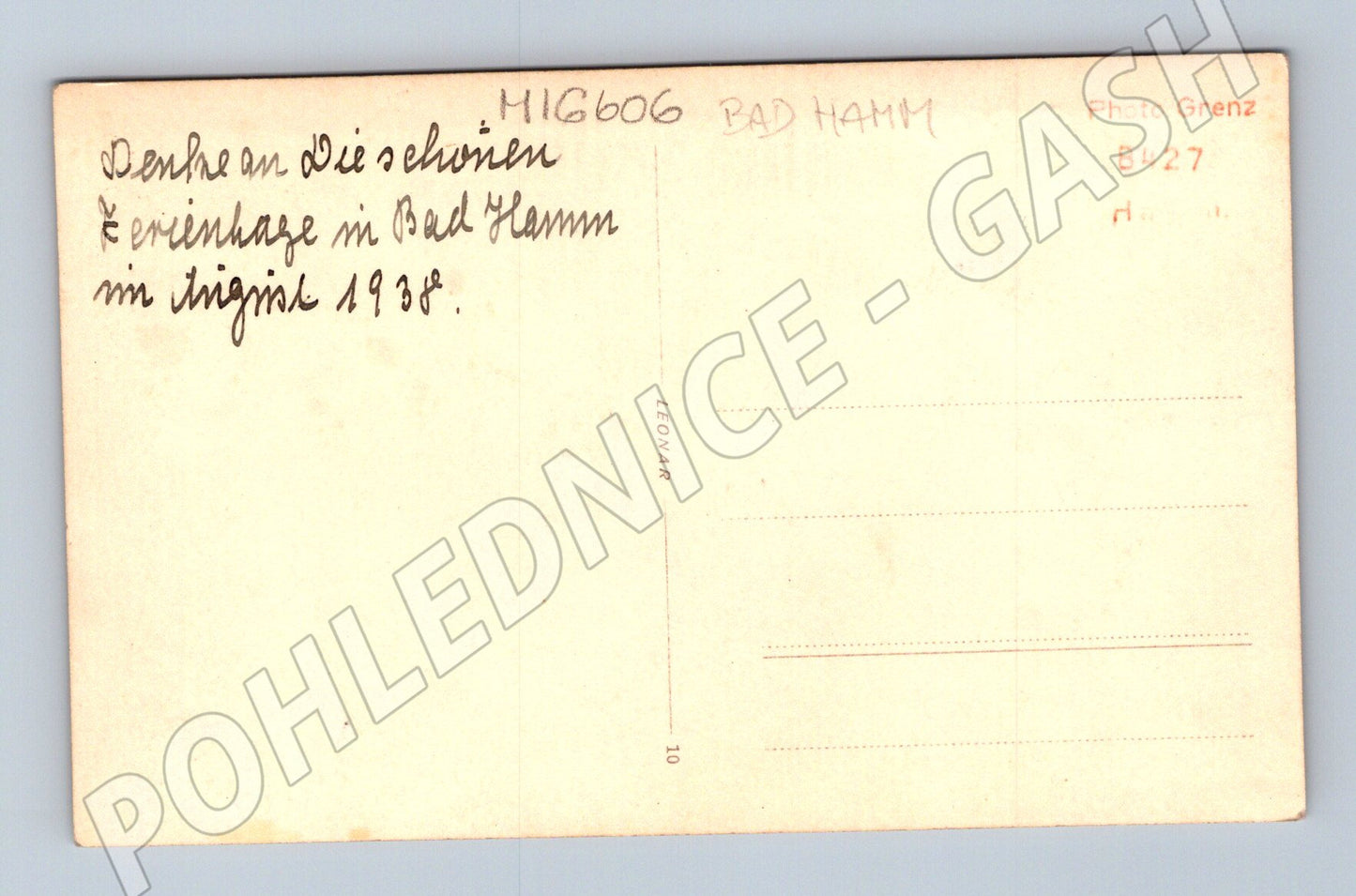 Pohlednice Bad Hamm 1938 řeka stromy (M16606)