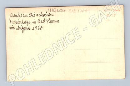 Pohlednice Bad Hamm 1938 řeka stromy (M16606)