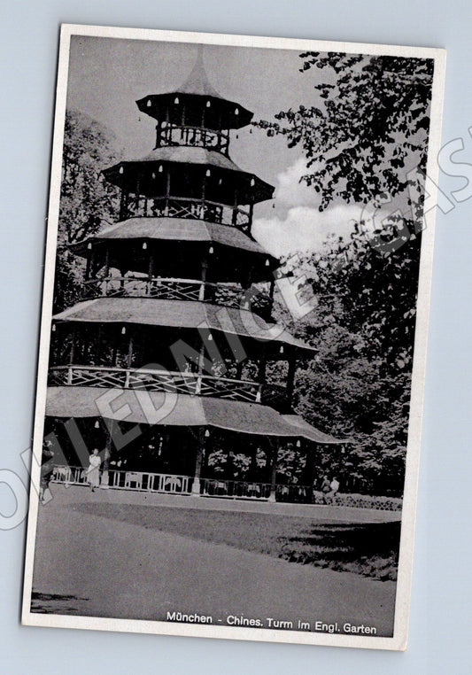 Pohlednice Mnichov Čínská věž Anglická zahrada (M16613)