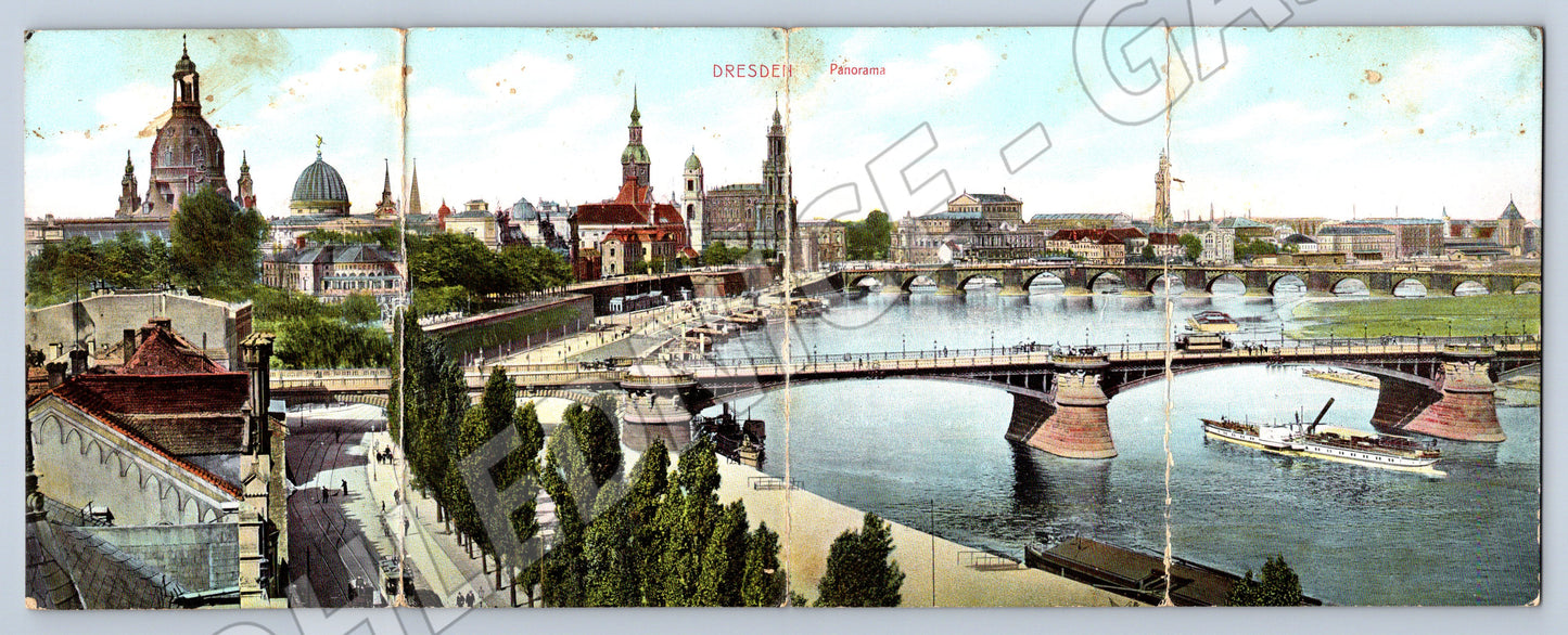 Pohlednice Rozkládací Dresden cca 1900 (M16624)