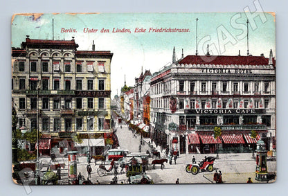 Pohlednice Berlin Unter den Linden Friedrichstrasse 1913 (M16625)