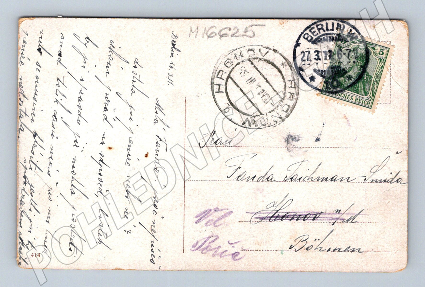 Pohlednice Berlin Unter den Linden Friedrichstrasse 1913 (M16625)