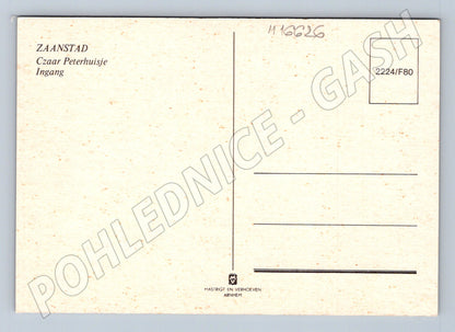Pohlednice Zaanstad Czaar Peterhuisje vchod Nizozemsko (M16626)