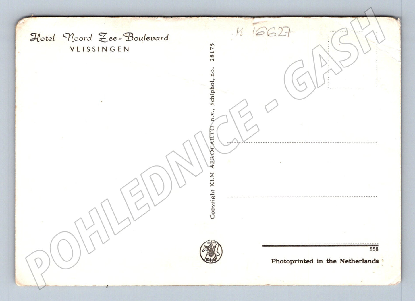 Pohlednice Vlissingen Hotel Noord Zee Boulevard přístav (M16627)