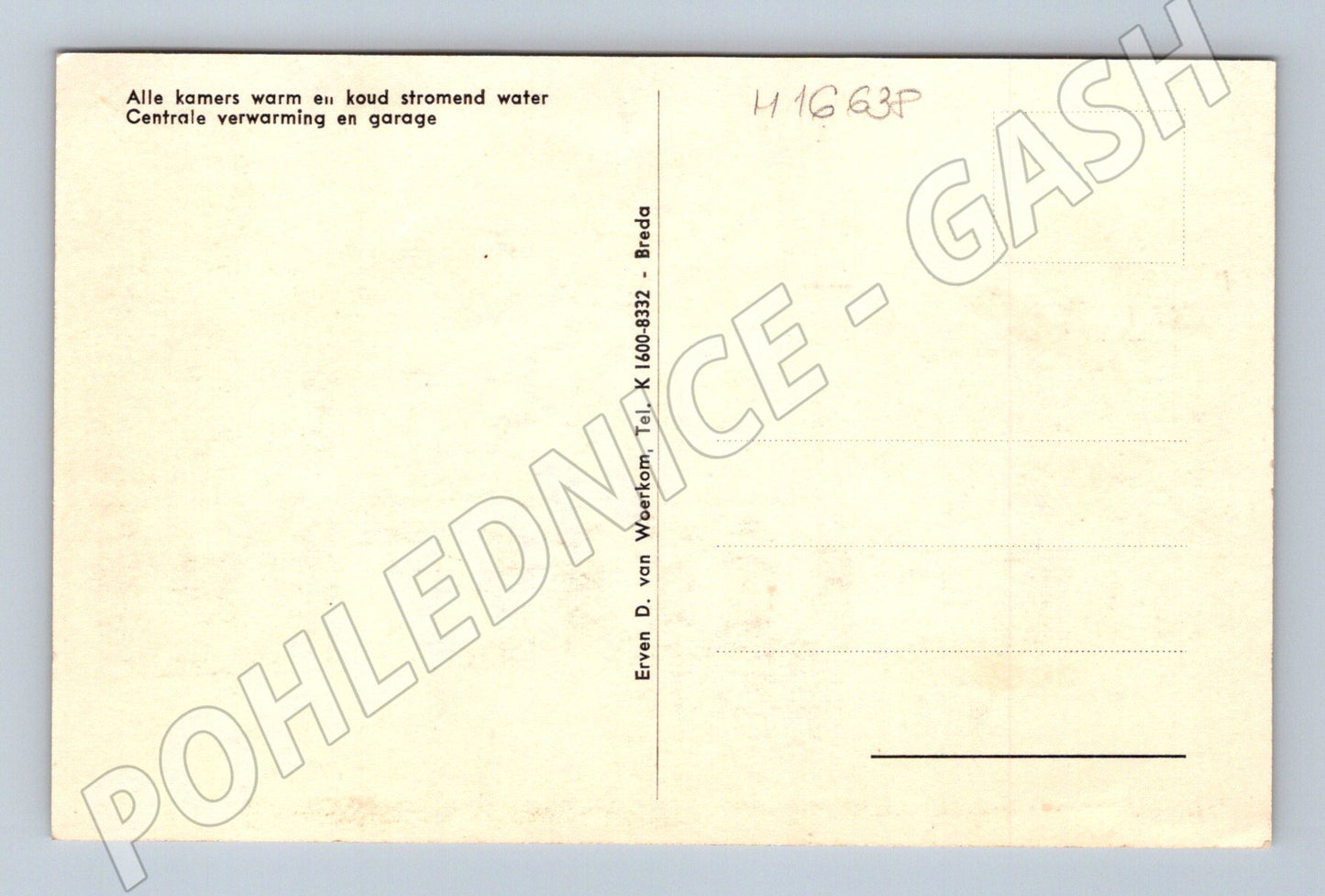 Pohlednice Hotel Cosmopolite Breda Nizozemsko stará (M16638)