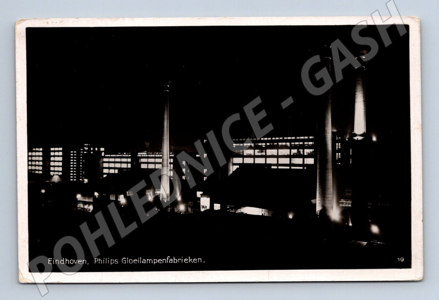 Pohlednice Eindhoven Philips továrny 1939 do Prahy (M16642)