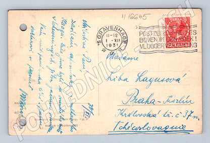 Pohlednice Den Haag palác královny matky 1931 (M16645)