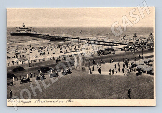 Pohlednice Scheveningen molo pláž 1936 Nizozemsko (M16648)