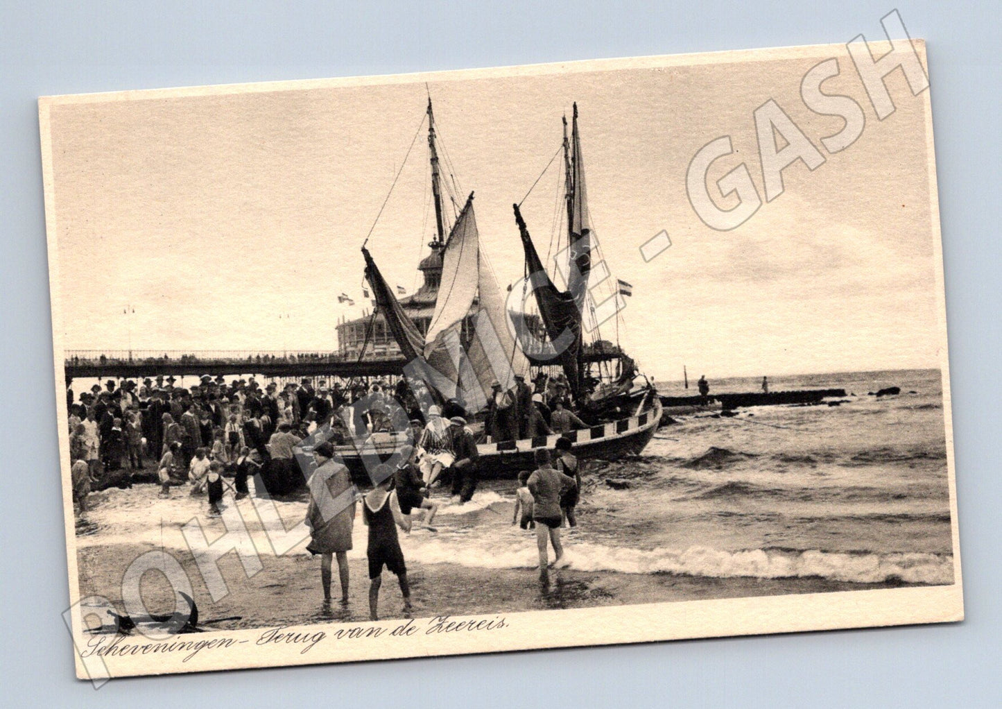 Pohlednice Scheveningen rybářská loď 1936 (M16649)