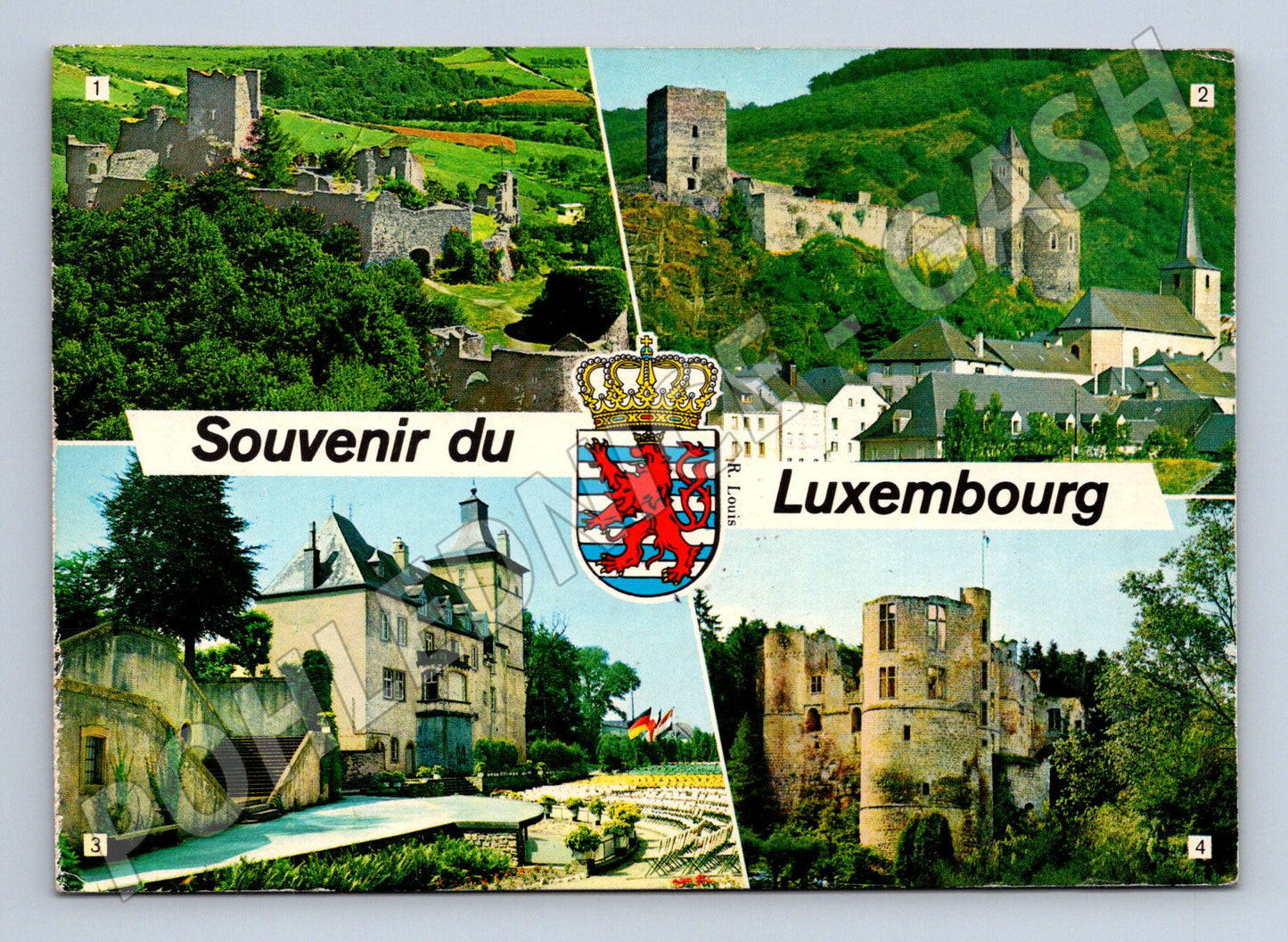 Pohlednice Lucembursko památky odeslaná 70. léta (M16659)