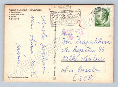 Pohlednice Lucembursko památky odeslaná 70. léta (M16659)