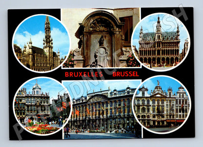 Pohlednice Brusel památky Grand Place Manneken Pis (M16663)
