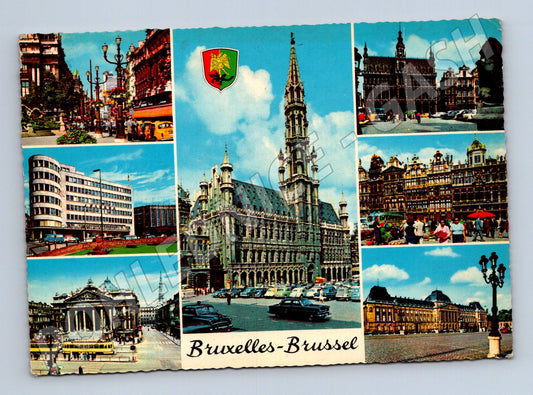 Pohlednice Brusel 60. léta se známkou a textem (M16665)