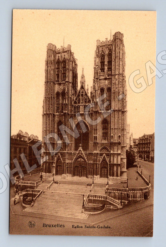 Pohlednice Brusel kostel sv Guduly historická (M16682)