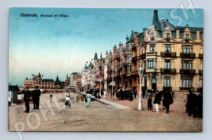 Pohlednice Ostende Kursaal et Villas Belgie (M16689)