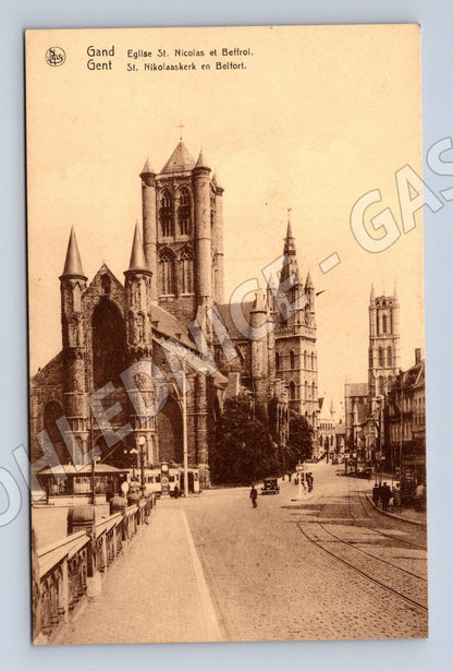 Pohlednice Gent sv Mikuláš Belfort Belgie Thill (M16694)