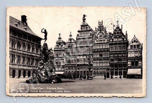 Pohlednice Antverpy Grand Place Fontaine Brabo (M16698)