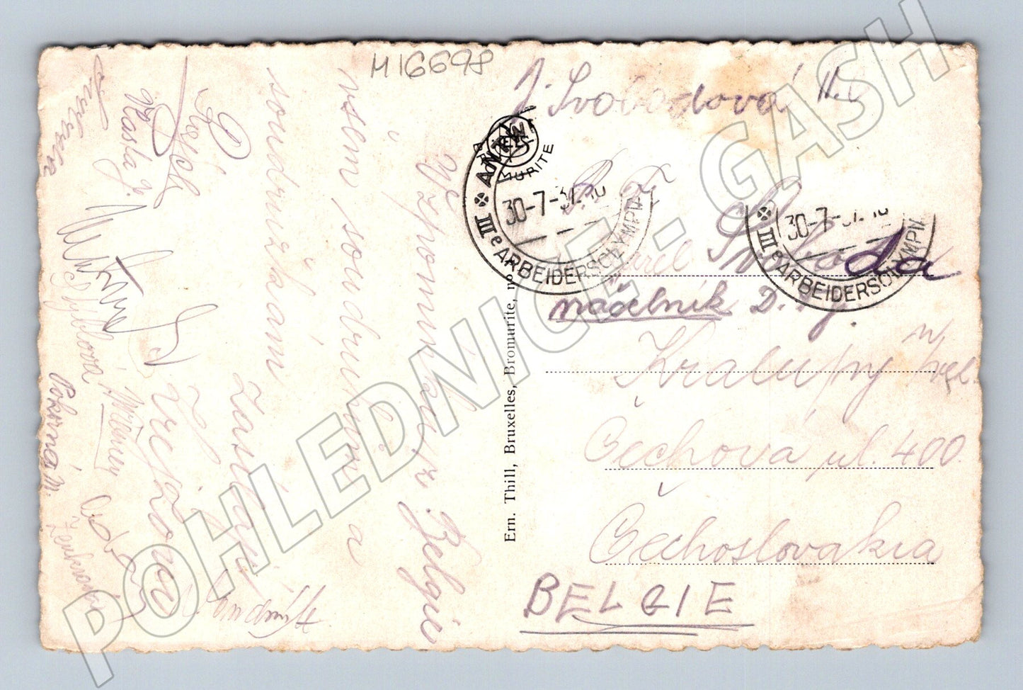 Pohlednice Antverpy Grand Place Fontaine Brabo (M16698)