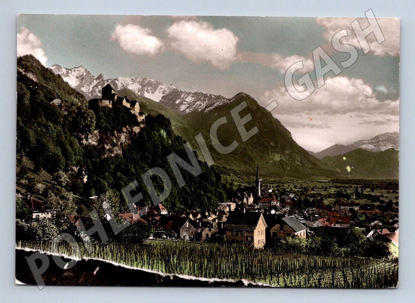 Pohlednice Vaduz hrad Lichtenštejnsko (M16712)