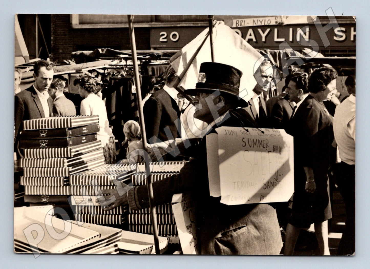 Pohlednice Londýn Petticoat Lane trh 1965 Oldřich Věrčák (M16735)