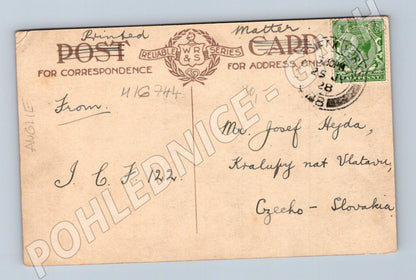 Pohlednice Kirkstall Abbey Anglie 1928 razítko (M16744)