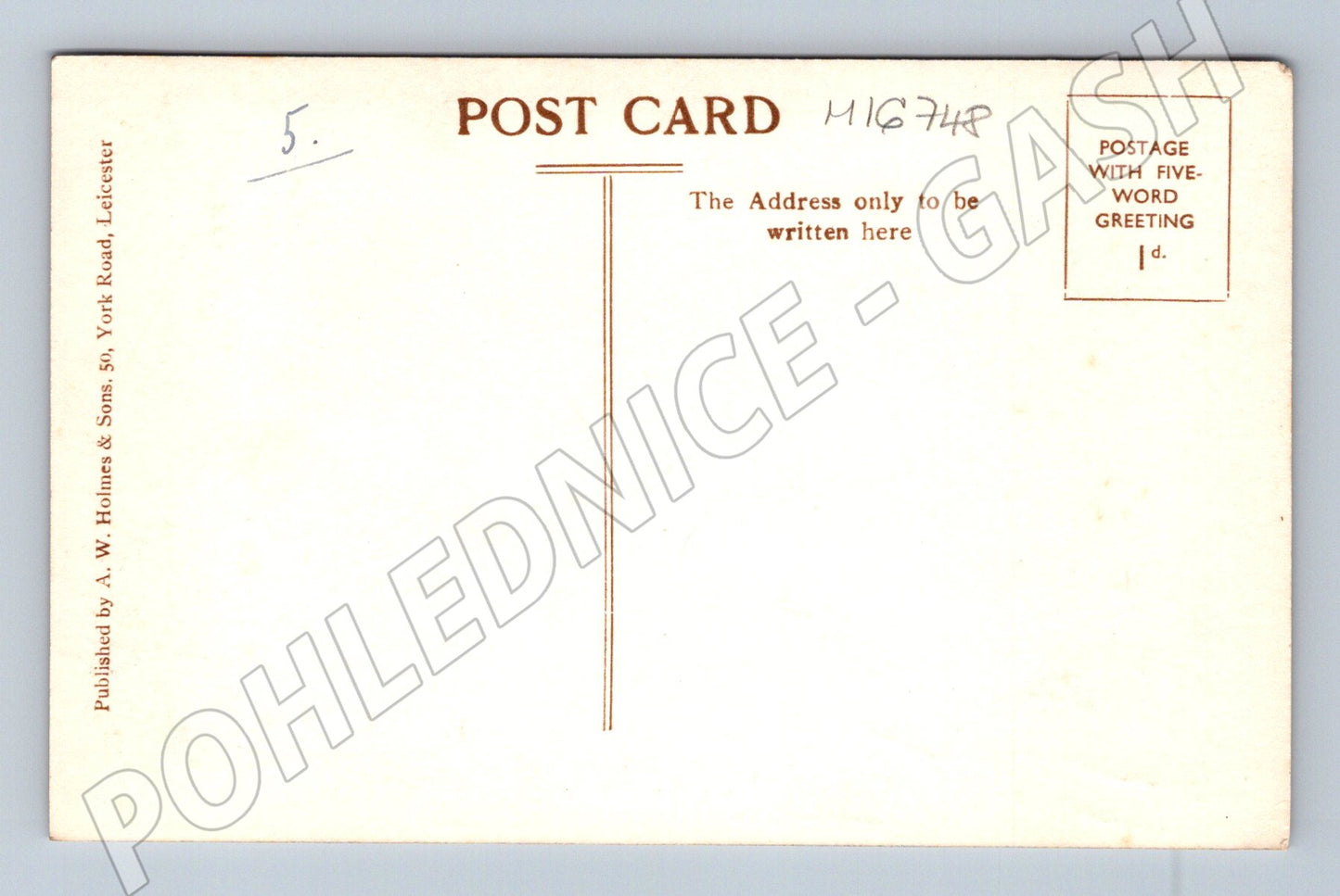 Pohlednice Leicester Western Park Velká Británie (M16748)