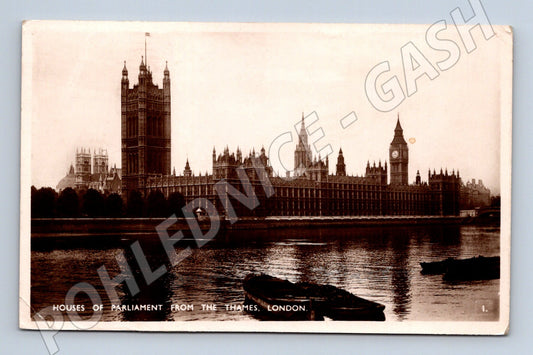 Pohlednice Londýn Houses of Parliament 1954 do ČSR (M16760)