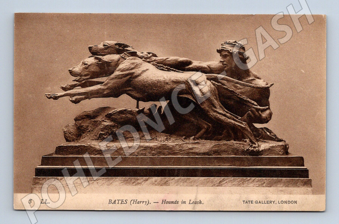 Pohlednice Hounds in Leash Harry Bates psi Londýn (M16762)