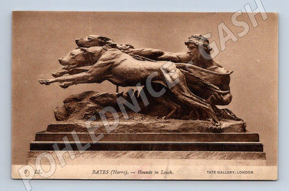 Pohlednice Hounds in Leash Harry Bates psi Londýn (M16762)