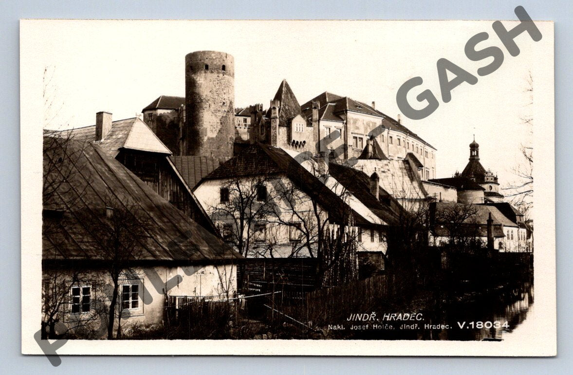 Pohlednice Jindřichův Hradec hrad a zámek ČB (M1677)