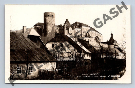 Pohlednice Jindřichův Hradec hrad a zámek ČB (M1677)