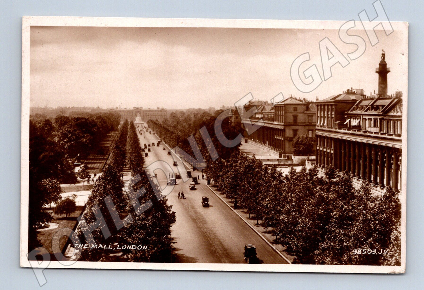 Pohlednice London The Mall Buckingham Palace historická (M16774)