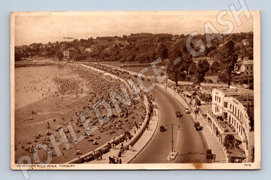 Pohlednice Torquay Anglie pláž promenáda 1949 do ČSR (M16777)